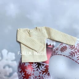 1PCS NEW Blyth Doll’s Cotton T-shirt Stripe Long Sleeve Shirt for Pullip Blyth 1/6 Dolls Accessories Clothes