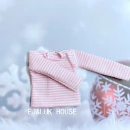 1PCS NEW Blyth Doll’s Cotton T-shirt Stripe Long Sleeve Shirt for Pullip Blyth 1/6 Dolls Accessories Clothes
