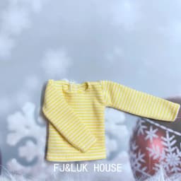 1PCS NEW Blyth Doll’s Cotton T-shirt Stripe Long Sleeve Shirt for Pullip Blyth 1/6 Dolls Accessories Clothes