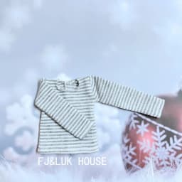 1PCS NEW Blyth Doll’s Cotton T-shirt Stripe Long Sleeve Shirt for Pullip Blyth 1/6 Dolls Accessories Clothes