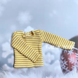 1PCS NEW Blyth Doll’s Cotton T-shirt Stripe Long Sleeve Shirt for Pullip Blyth 1/6 Dolls Accessories Clothes
