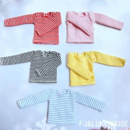 1PCS NEW Blyth Doll’s Cotton T-shirt Stripe Long Sleeve Shirt for Pullip Blyth 1/6 Dolls Accessories Clothes