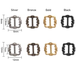 20PCS Mini Buckles For Doll Toys 3.5mm/7mm DIY Doll Shoes Clothes Sewing Accessories Ultra-small Pattern Belt Buttons Buckles
