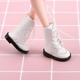 1Pair Mini PU Leather Boots Heart Bandage Shoes for 1/6 Doll Toy Accessories Handmade ob24 Doll Shoes Child Toys Birthday Gifts
