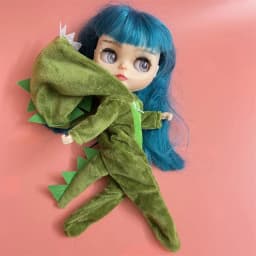 New cute dinosaur jumpsuit blyth clothes suitable for 30cm doll ob24 1/6 doll accessories