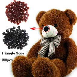 100Pcs Triangle Safety Noses for Dolls Toys Bear Plastic Buttons Safety Crafts DIY Doll Nose Crafts Making Puppet Accessories