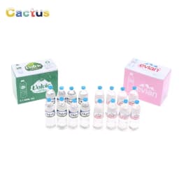 8Pcs Mini Resin Water Bottles 1/12 Dollhouse Miniatures Drinks Bottle Doll Kitchen Living Room Accessories