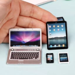 Mini Mobile Phone Ipad Laptop Notebook Macbook Miniature Model Toys For Blythe Bjd Ob11 Dolls 1/6 Dollhouse Scenes Accessories