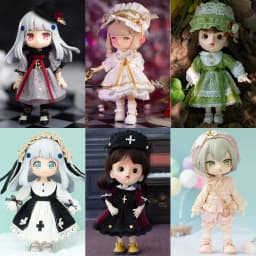 New Ob11 Doll Suki Ins Clothes Skirt Doll Princess Dress Suit Doll Maid Dress For Ymy, Penny, Obitsu11, Molly,1/12 Bjd Doll