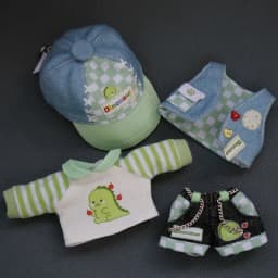 Cartoon Pattern Suit OB11 Doll Clothes Set Long Sleeved T-shirt Cowboy Vest Short Pants Cap For Penny Molly GSC 1/12 BJD UF Doll