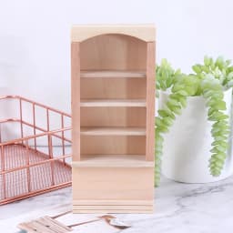 1Pcs Dollhouse Miniature furniture Bookcase Display Shelf Modern Style Wood Bookcase Doll House Toys