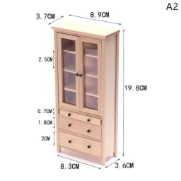 1Pcs Dollhouse Miniature furniture Bookcase Display Shelf Modern Style Wood Bookcase Doll House Toys
