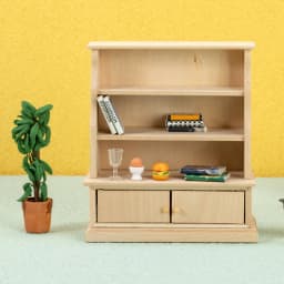 1Pcs Dollhouse Miniature furniture Bookcase Display Shelf Modern Style Wood Bookcase Doll House Toys