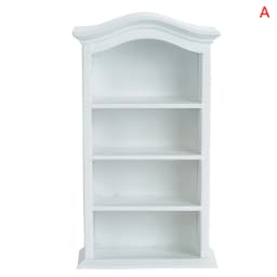 1Pcs Dollhouse Miniature furniture Bookcase Display Shelf Modern Style Wood Bookcase Doll House Toys