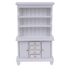 1Pcs Dollhouse Miniature furniture Bookcase Display Shelf Modern Style Wood Bookcase Doll House Toys
