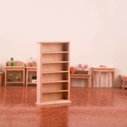 1Pcs Dollhouse Miniature furniture Bookcase Display Shelf Modern Style Wood Bookcase Doll House Toys