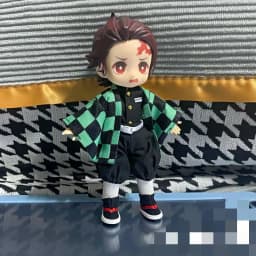 OB11 doll clothes ghost blade doll clothes charcoal cure lang your beans clothing around Japanese cartoonsBaby partsACGN