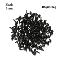 100Pcs Oval Safety Eyes Nose For Crochet Toys Stuffed Animals Plush Toys Teddy Bear Eyes Noses Accessories 3mm/4mm/5mm/6mm