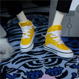 1/4 1/3 BJD SD Doll Round-toe Mini Casual Board Shoes Daily Spot Inventory White Black Yellow Boy's Sneakers Doll Accessories