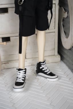 1/4 1/3 BJD SD Doll Round-toe Mini Casual Board Shoes Daily Spot Inventory White Black Yellow Boy's Sneakers Doll Accessories