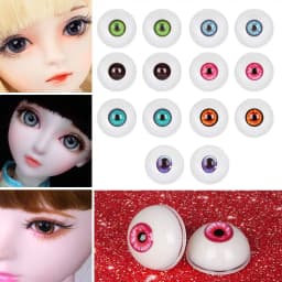 1Pair Glass Eyes Safety Animal Eyeball For BJD Multicolor Doll Making Crafts DIY Toy Accessories 24/26/28/30/32mm