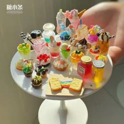 Doll House Simulation Mini Dessert Miniature Glass Storage Jar Mini Storage Jar Candy Jar Mini Candy Shop Accessories Decoration