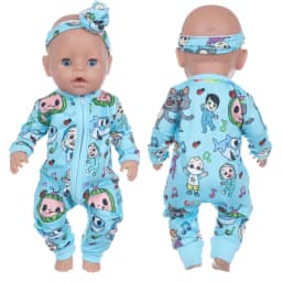 2023 New Pajamas Fit For 17Inches Baby Doll 43cm Born Babies Doll Clothes