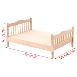 1/12 Dollhouse Metal/Wooden Mini Single/Double Bed Bedroom Furniture Toy Living Room Furniture Model Handmade Toy