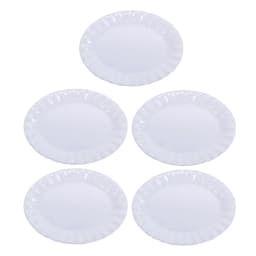 5Pcs 1:12 Dollhouse Miniature Dish Tray Model Photoprops Scenery Supplies Mini Plate Dishes Dessert Dish Mini Food Plates