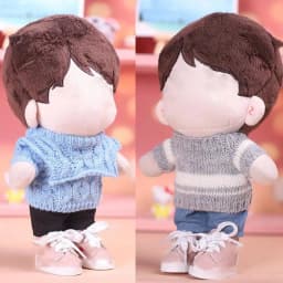 20cm Doll Fashion Knitted Coat Clothes Outfits Winter Warm Sweater Tops Doll Socks for Idol Dolls Cardigans Accessories