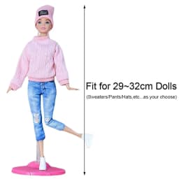 1/6 Doll Fashion Casual Clothes Hats Winter Wear Sweaters Pants Handmade Girl Doll Wearing Set For 29~32 cm Doll Clothes DIY