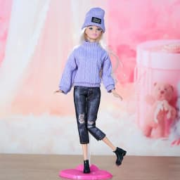 1/6 Doll Fashion Casual Clothes Hats Winter Wear Sweaters Pants Handmade Girl Doll Wearing Set For 29~32 cm Doll Clothes DIY