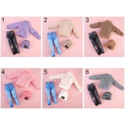 1/6 Doll Fashion Casual Clothes Hats Winter Wear Sweaters Pants Handmade Girl Doll Wearing Set For 29~32 cm Doll Clothes DIY