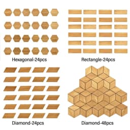 24/48PCS 1/12 Scale Dollhouse Floor Tiles Bamboo DIY Miniature Floor Board Photo Props Scene Model Wood Grain Floor Dollhouse
