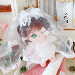 20cm Cute Idol Plush Doll Wear Wedding Dress Suit Clothes Accessory Kawaii No Attribute Stuffed Cotton Naked Dolls Soft Girl Toy
