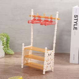 1set 30cm Dolls Hangers Dress Clothes Holder Cute Accessories Doll Clothes Rack Garment Organizer Hangers for Dolls Handbag