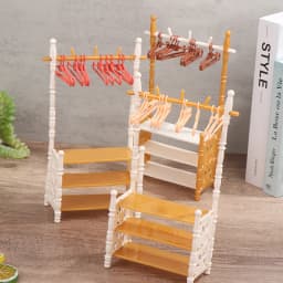 1set 30cm Dolls Hangers Dress Clothes Holder Cute Accessories Doll Clothes Rack Garment Organizer Hangers for Dolls Handbag