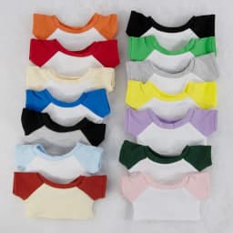 10CM Doll Clothes Cute Tops Cotton T-shirt Candy Color Sweatshirt For Cotton Stuffed Dolls Toys Accessories Idol Doll Outfit