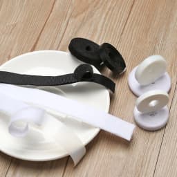 Newest 6/8/20mm Width Black/White Thin Paste Strap Doll Sewing Stickers Magic Tapes Sticker Clothes Fastener Tape