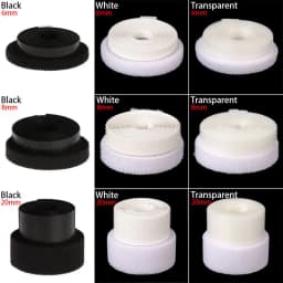 Newest 6/8/20mm Width Black/White Thin Paste Strap Doll Sewing Stickers Magic Tapes Sticker Clothes Fastener Tape