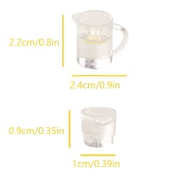 1Set 1/12 Miniature Dollhouse Mini Lemon Water Kettle with Glasses Orange Juice Jug Play Kitchen Doll Food Model Toy Accessories