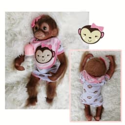 20" Monkey Bebe Reborn Dolls Handmade Cute Reborn Baby Dolls With Soft Touch Toddler Dolls For Kids Birthday Gift Muñecas Reborn