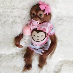 20" Monkey Bebe Reborn Dolls Handmade Cute Reborn Baby Dolls With Soft Touch Toddler Dolls For Kids Birthday Gift Muñecas Reborn