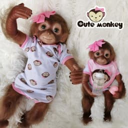 20" Monkey Bebe Reborn Dolls Handmade Cute Reborn Baby Dolls With Soft Touch Toddler Dolls For Kids Birthday Gift Muñecas Reborn