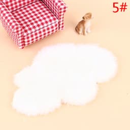 Dollhouse Miniature Plush Rug Carpet Mat Dolls House Living Room Furniture Decoration Accessories
