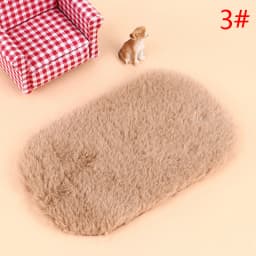 Dollhouse Miniature Plush Rug Carpet Mat Dolls House Living Room Furniture Decoration Accessories