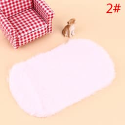 Dollhouse Miniature Plush Rug Carpet Mat Dolls House Living Room Furniture Decoration Accessories