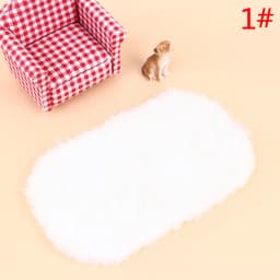Dollhouse Miniature Plush Rug Carpet Mat Dolls House Living Room Furniture Decoration Accessories