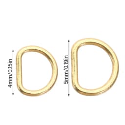 100Pcs 4/5mm Mini Silver Black Bronze Gold Type D Ring Connection Alloy Metal Shoes Bags Buckles DIY Dolls Accessories