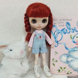 New Vintage Blyth Doll Clothing Casual Plaid Long Sleeve Top Strap Pants Ymy Licca Azones Ob24 Ob27 Doll Accessories